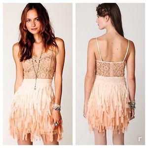 Free People feather, lace and sequin dress S